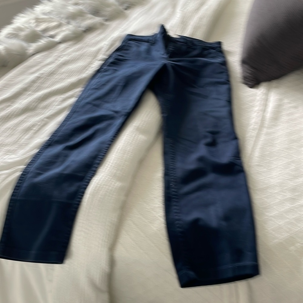 Navy, chino style, straight leg hardly worn